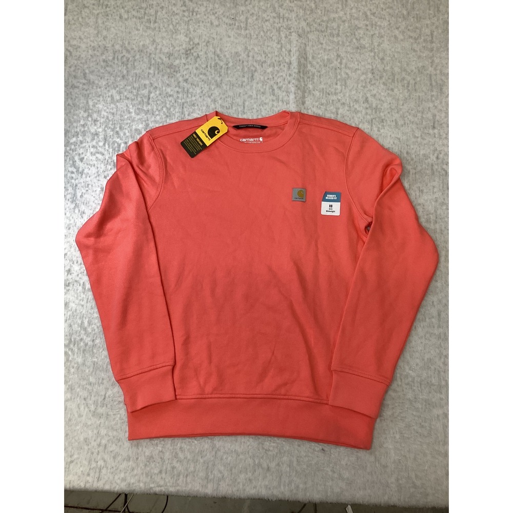 Carhartt Womens Tencel Fiber Series Relaxed Fit Sweatshirt TS6179-W Coral XS
